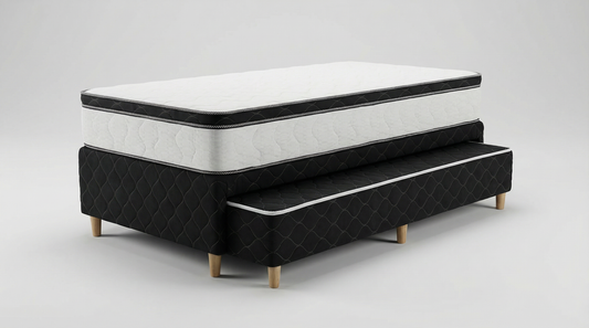 Cama Duo · Europea con colchón doble