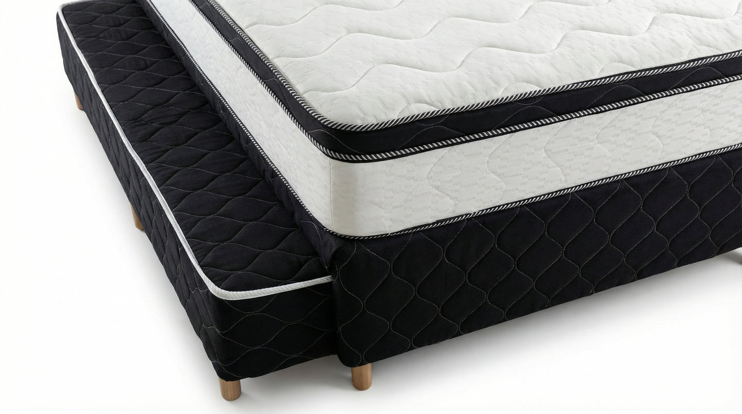 Cama Duo · Europea con colchón doble